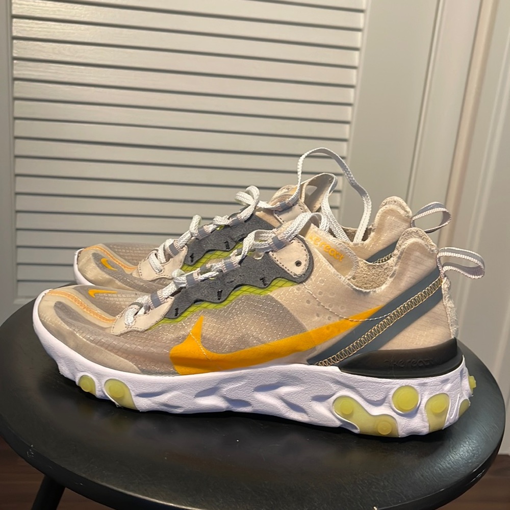 NIKE Brown&Orange React Element 87 Sneakers 
Size US 7 WOMEN / US 5.5 MEN
